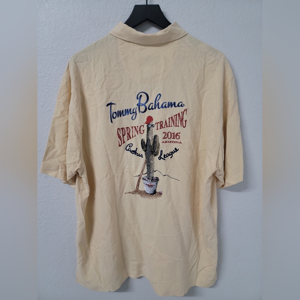 Tommy Bahama Silk Shirt Spring Training Cactus MLB Arizona 2016 Men's Large